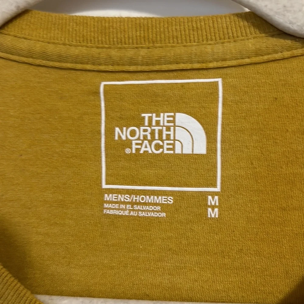 North Face yellow tee shirt